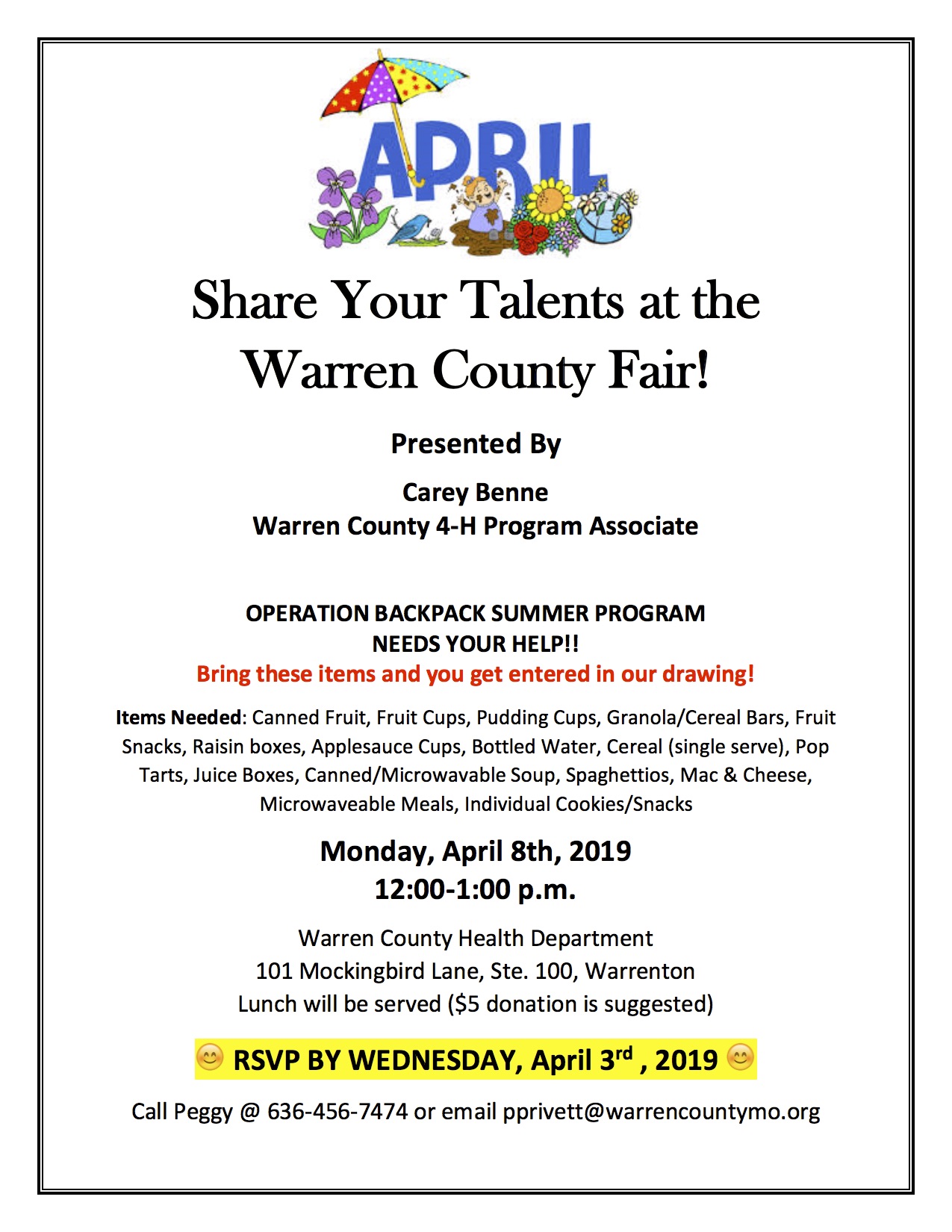 You are currently viewing Warren County Health Department Wellness Luncheon April 2019