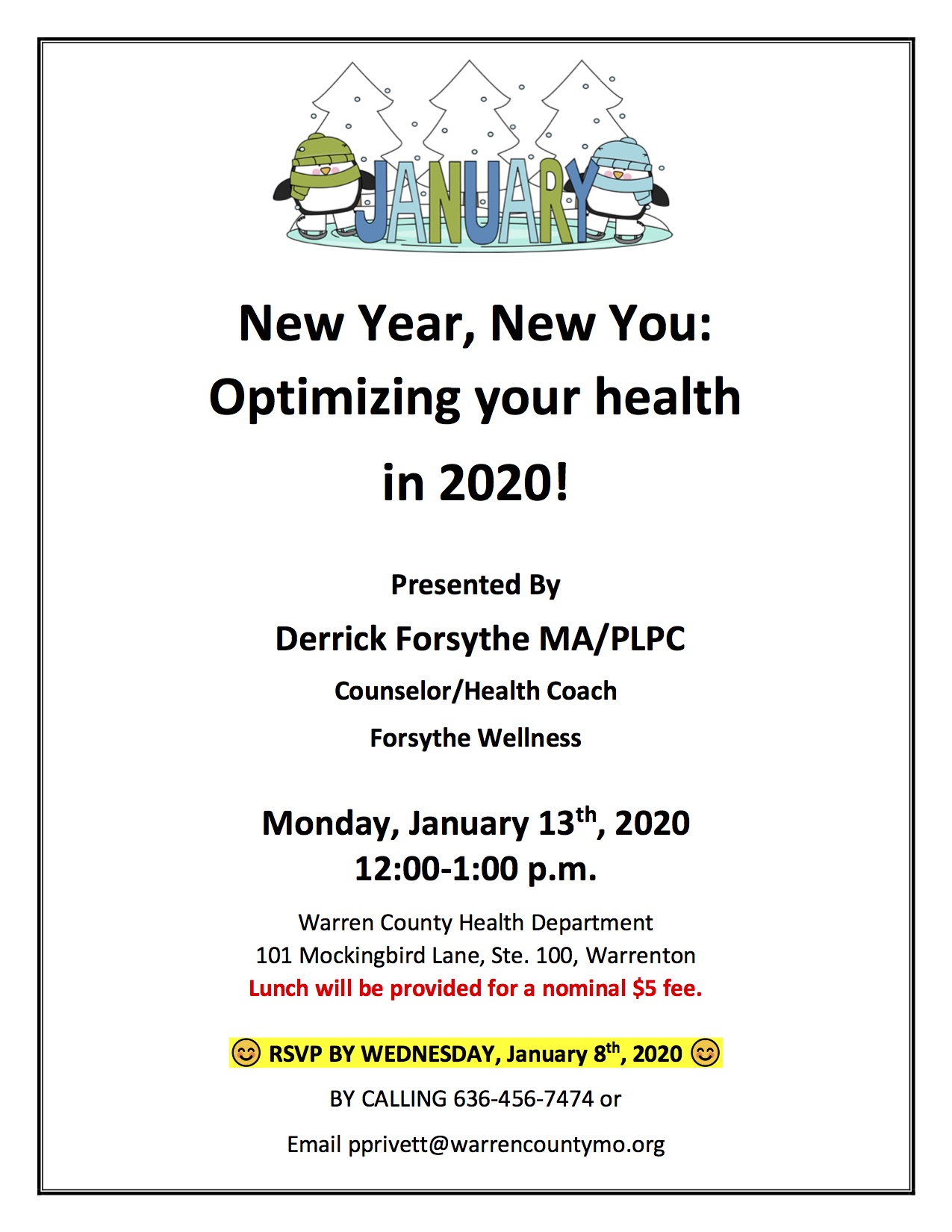 Read more about the article Warren County Health Department Wellness Luncheon January 2020