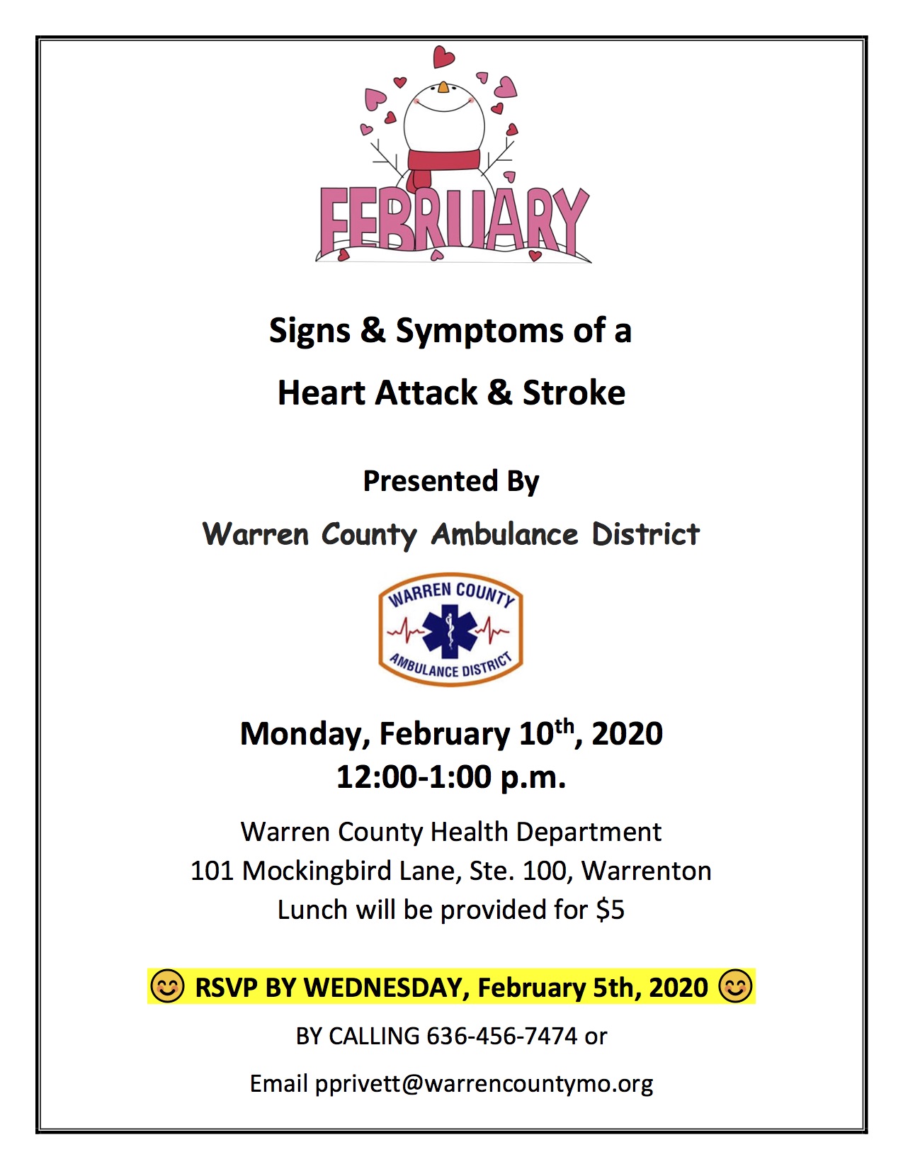 Read more about the article Warren County Health Department Wellness Luncheon February 2020