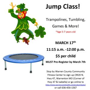 St. Patrick’s Day Jump Class- KIDS 5-7 years old
