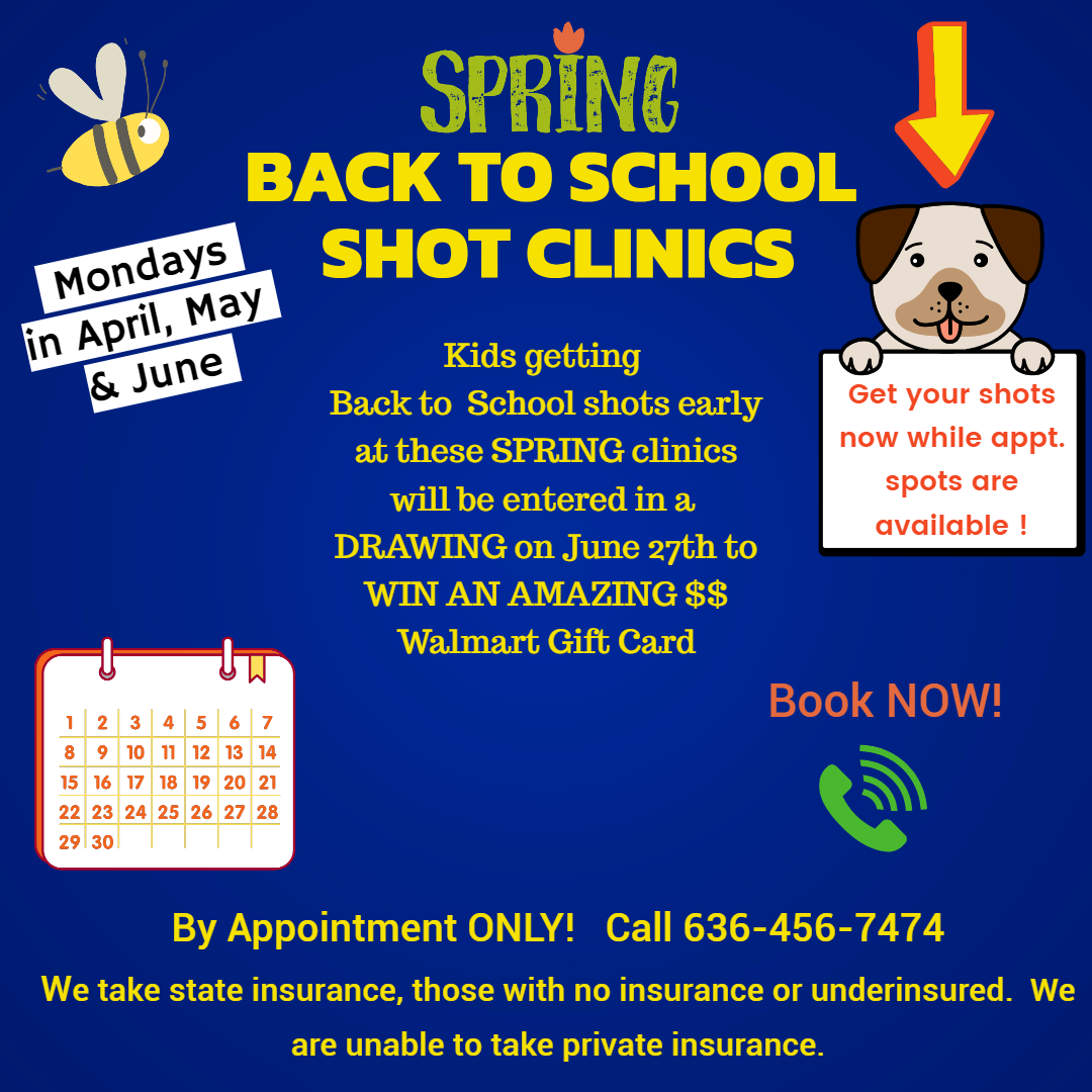 You are currently viewing Back to School Shot Clinics- Walmart Gift Card Drawing!!