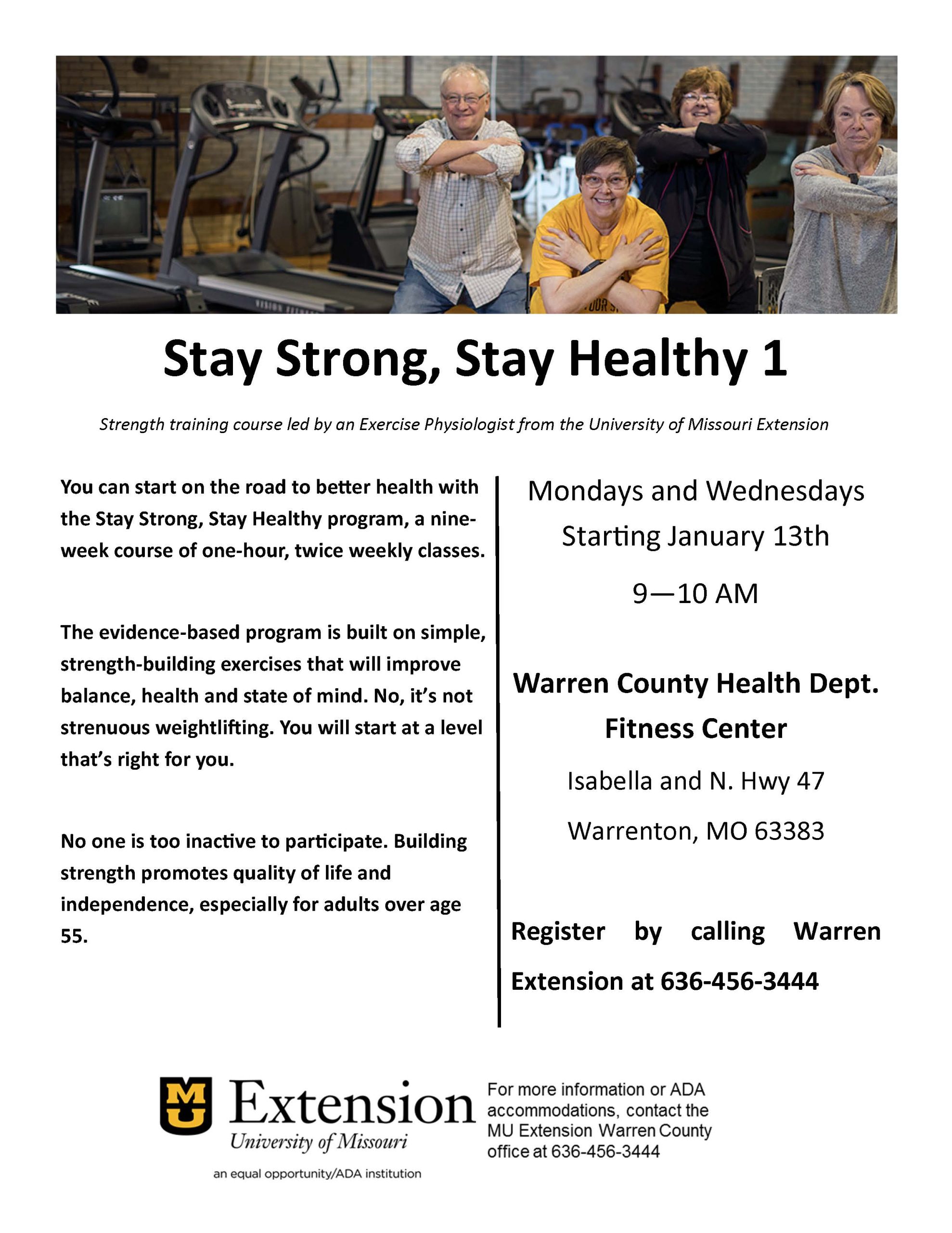 Read more about the article FREE Senior Exercise Classes -Spots open!