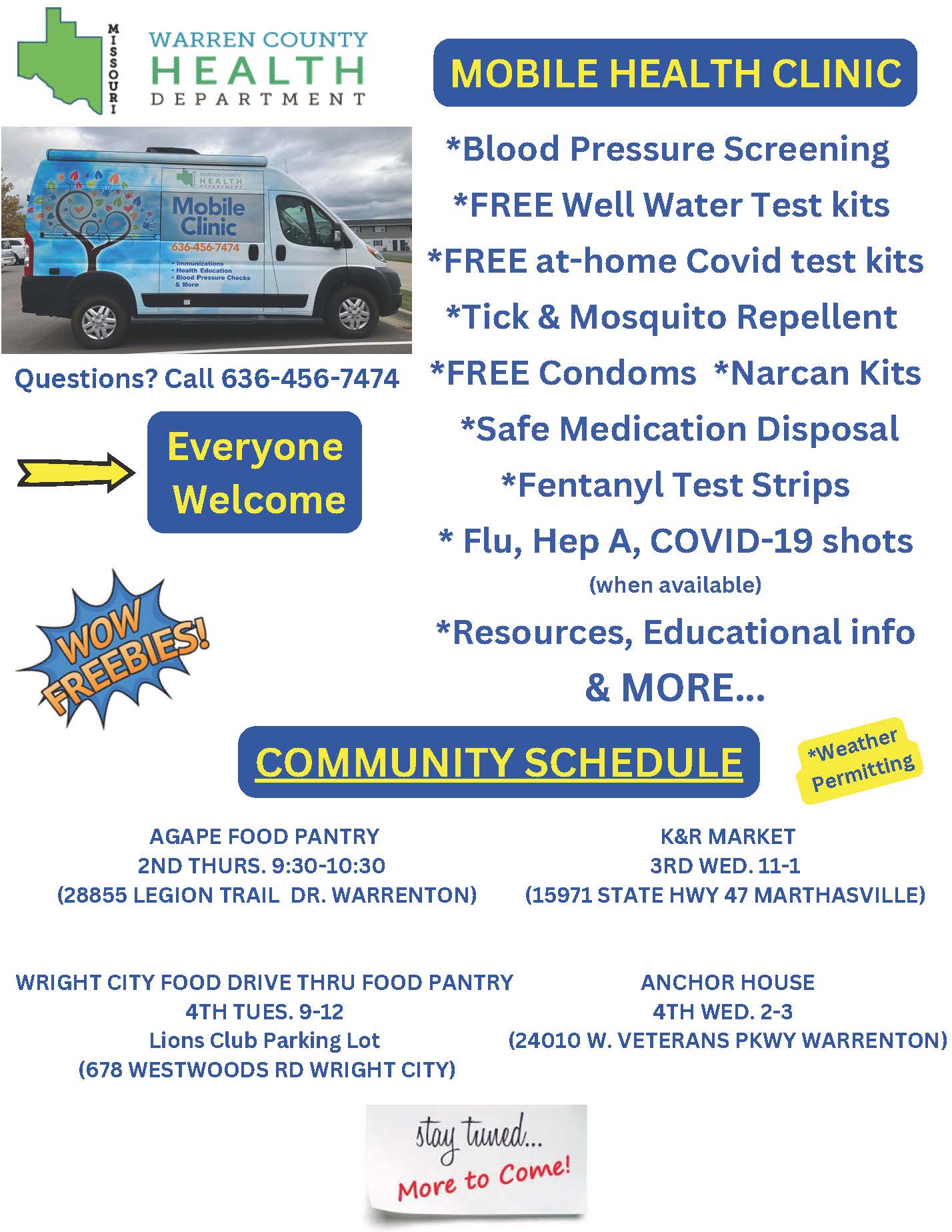 Read more about the article Mobile Clinic Community Schedule