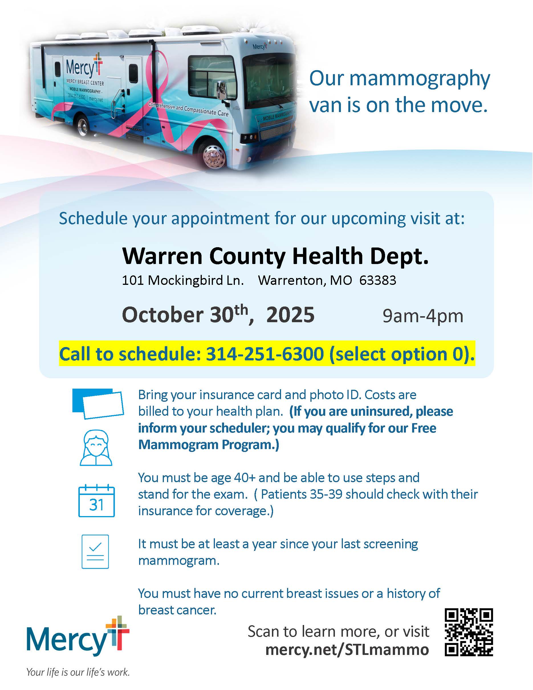 Read more about the article Mammogram Van – October 2025