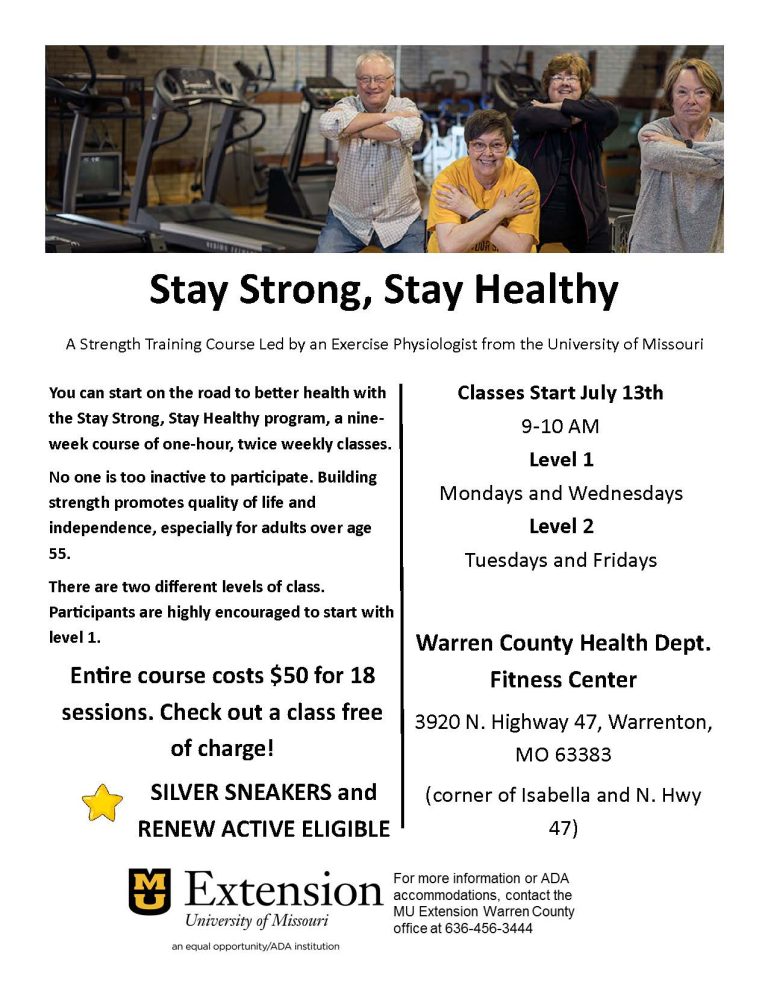 New Fitness Ctr. Classes start July 13th